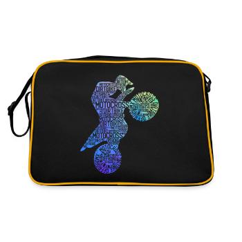 Dirtbike Motocross Form MX Dirt Bike Rider Moto - Retro Bag - black/gold - Back