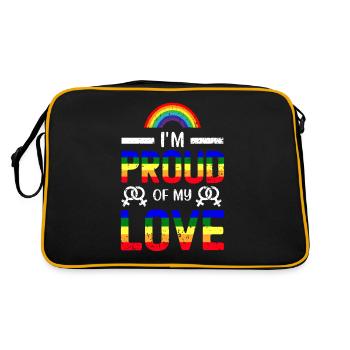 Je suis fier de mon amour gay - Sac Retro - noir/or - Dos