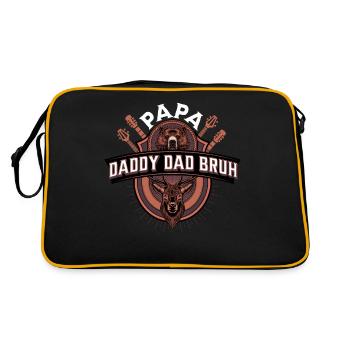 Papa Daddy Dad Bruh - Sac Retro - noir/or - Dos
