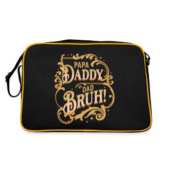Papa Daddy Dad Bruh - Sac Retro - noir/or - Dos