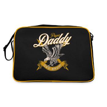 Papa Daddy Dad Bruh - Sac Retro - noir/or - Dos