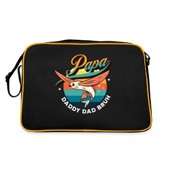 Papa Daddy Dad Bruh - Sac Retro - noir/or - Dos