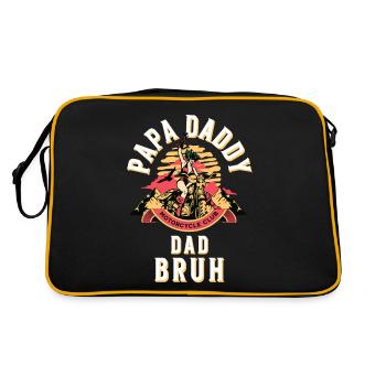 Papa Daddy Dad Bruh - Sac Retro - noir/or - Dos