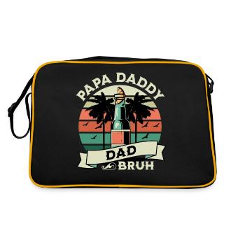 Papa Daddy Dad Bruh - Sac Retro - noir/or - Dos
