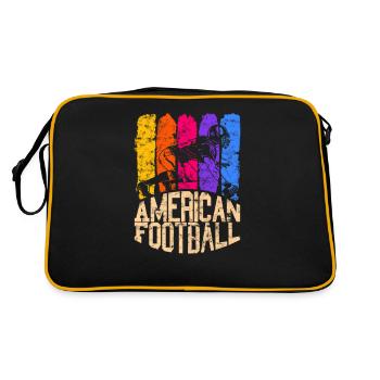 Centre de couleur de football américain - Sac Retro - noir/or - Dos