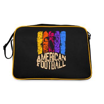 Football américain Couleur Widereceiver - Sac Retro - noir/or - Dos