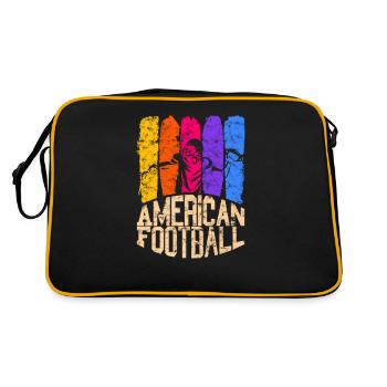 American Football Colour Quarterback - Retro Bag - black/gold - Back
