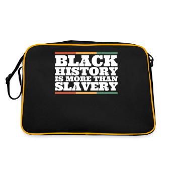Black History is More than Slavery - Retro Bag - black/gold - Back