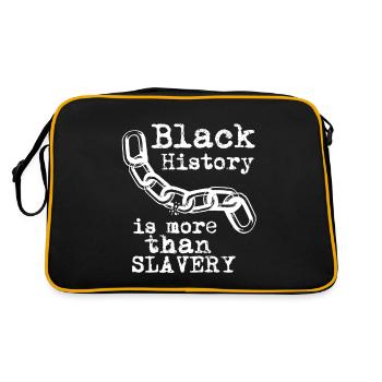 Black History is More than Slavery - Retro Bag - black/gold - Back