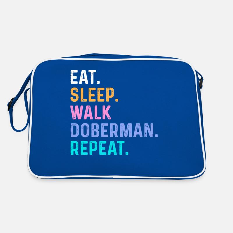 Eat Sleep Walk Doberman Repeat Retro Bag