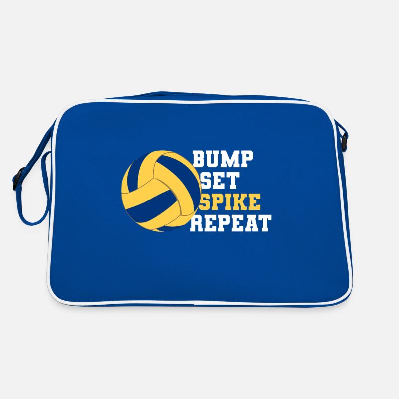 Volleyball Bump Set Spike Repeat Retro Tasche