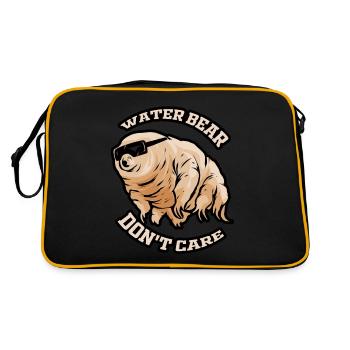 Microbiology Teacher Tardigrade - Water Bear Don't - Retro Tasche - Schwarz/Gold - Hinten