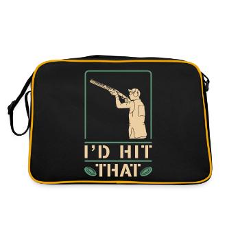 Skeet Shooting Shooting - Retro Tasche - Schwarz/Gold - Hinten