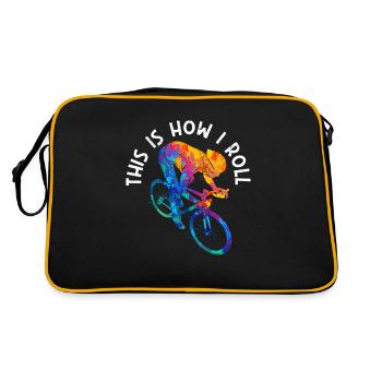 Comment je roule à vélo Drôles d’amateurs de vélo - Sac Retro - noir/or - Dos