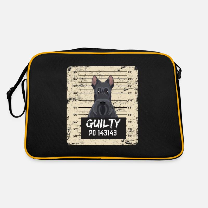 Scottish Terrier Chien Petit Terrier Dog Lover Drôle - Sac Retro - noir/or