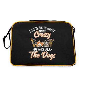 Soyons honnêtes, j’étais fou avant tous les chiens Fu - Sac Retro - noir/or - Dos