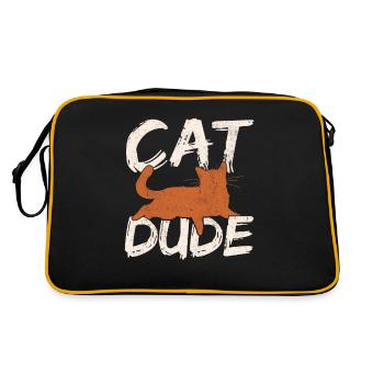 Cat Dude Cat Papa Propriétaire de chat Love Cats Cat Lover - Sac Retro - noir/or - Dos