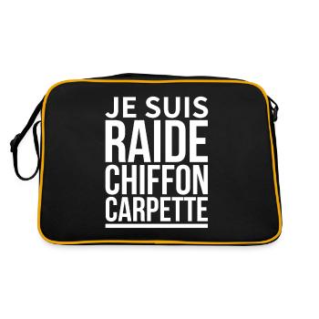 je suis raide chiffon carpette - Sac Retro - noir/or - Dos