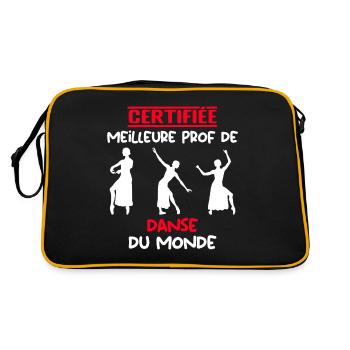 ZERTIFIZIERTER BESTER LEHRER - Retro Tasche - Schwarz/Gold - Hinten