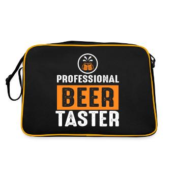 Testeur de bière professionnel | Fête, barbecue - Sac Retro - noir/or - Dos