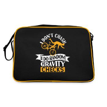 I don't fall, I do random gravity - Retro Bag - black/gold - Back