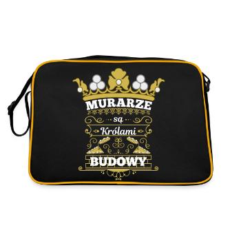 murarze se krolami budowy - Retro Tasche - Schwarz/Gold - Hinten