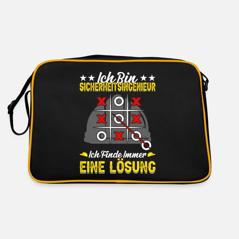 Sicherheitsingenieur coole witzige Geschenkidee - Retro Tasche - Schwarz/Gold