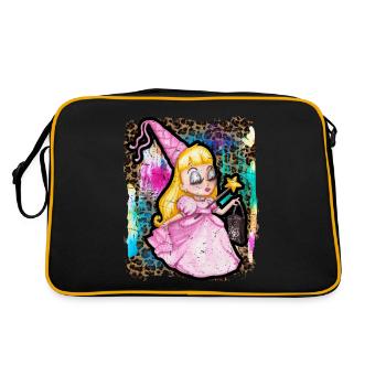 Halloween Witch Princess Tie Dye - Retro Bag - black/gold - Back