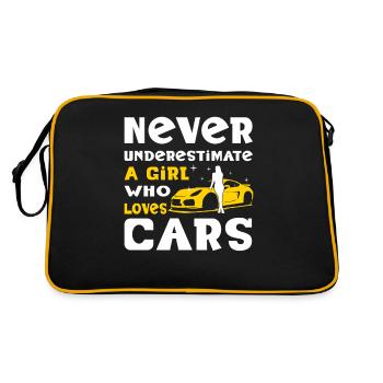 Ne sous-estimez jamais une fille qui aime les voitures Car Love - Sac Retro - noir/or - Dos