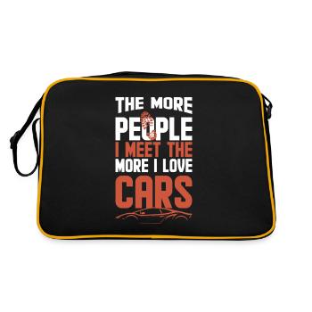 Plus je rencontre de gens, plus j’aime les voitures drôles - Sac Retro - noir/or - Dos