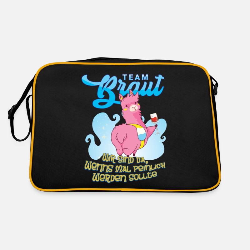 Team Braut Llama Wir sind da Retro Tasche
