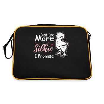 Juste un silkie de plus je promets drôle d’oiseau Silkie C - Sac Retro - noir/or - Dos