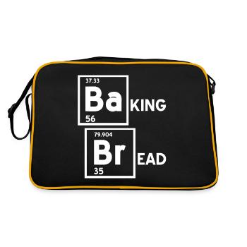 BaKING BrEAD Funny Baking Baker Designs T-Shirt - Retro Tasche - Schwarz/Gold - Hinten