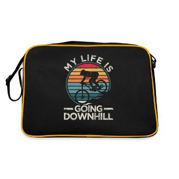 Ma vie est en descente VTT Vélo - Sac Retro - noir/or - Dos
