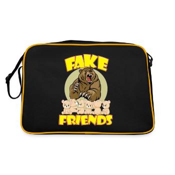 Friends fake friends - Retro Bag - black/gold - Back
