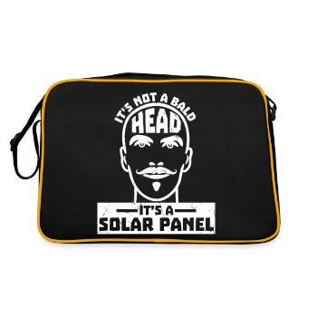 Bald Its A Solar Panel Bald Head - Retro Bag - black/gold - Back