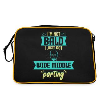 Bald Just Wide Middle Parting - Retro Bag - black/gold - Back