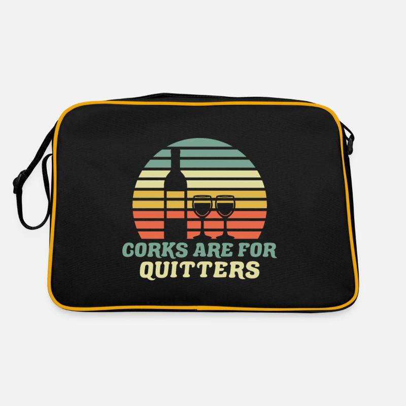 Corks Are For Quitters Retro Tasche