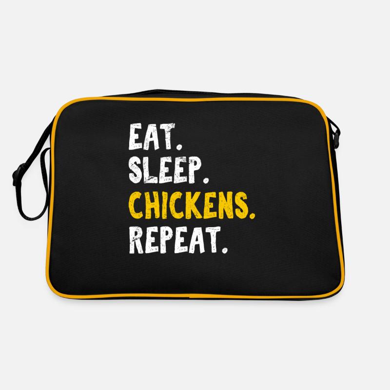 Eat Sleep Chickens Repeat Funny Chicken Lover Chic Retro Tasche