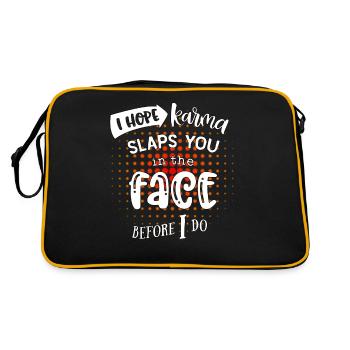 J’espère que KARMA vous giflera avant moi - Sac Retro - noir/or - Dos