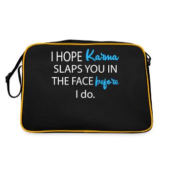 J’espère que KARMA vous giflera avant moi - Sac Retro - noir/or - Dos