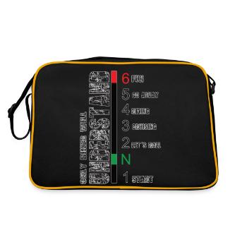 Motorcyclists understand this! - Retro Bag - black/gold - Back