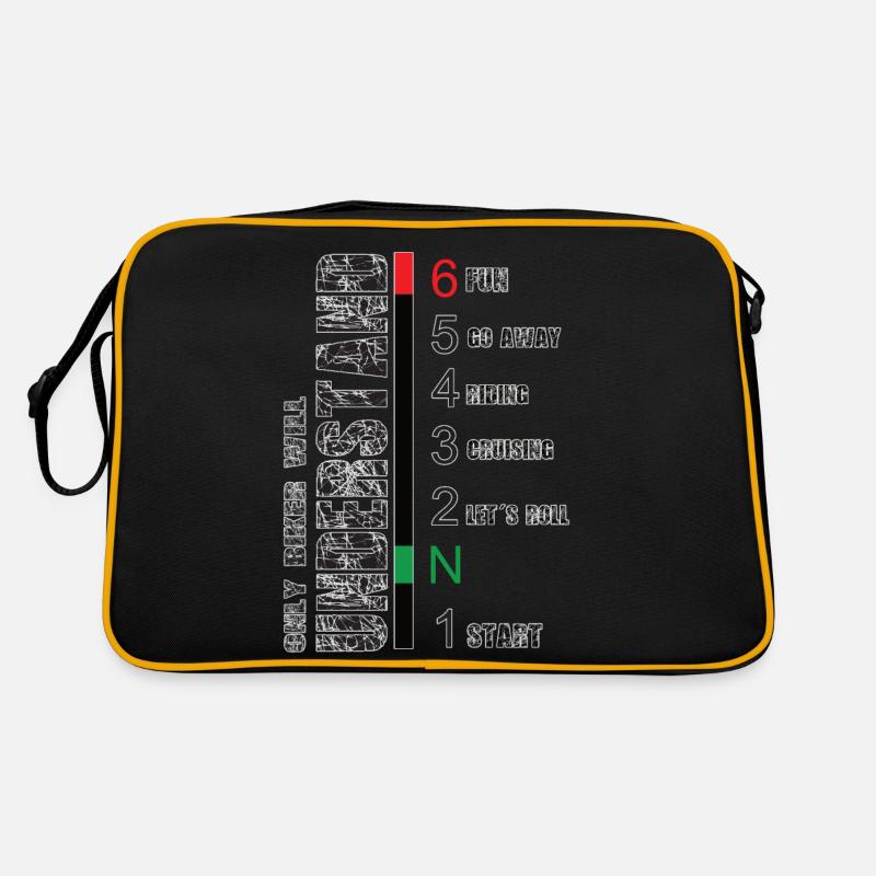 Motorcyclists understand this! - Retro Bag - black/gold