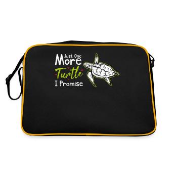 Just One More Turtle I Promise Funny Sea Turtle Lo - Retro Bag - black/gold - Back