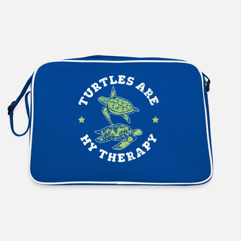 Turtles Are My Therapy Funny Sea Turtle Lover Ocea Retro Bag
