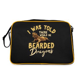 On m’a dit qu’il y aurait des dragons barbus Beardie - Sac Retro - noir/or - Dos