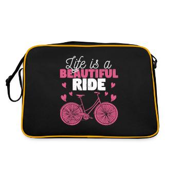 Fun Cycling Cycling Biker Life is a - Retro Bag - black/gold - Back
