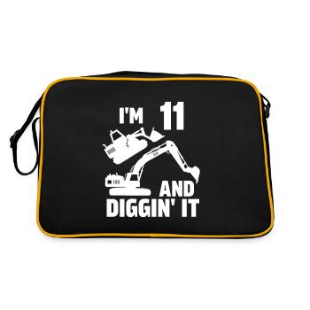 J’ai 11 ans et Diggin' It - Sac Retro - noir/or - Dos