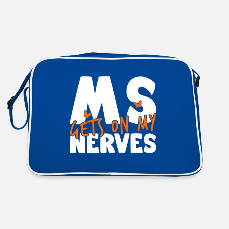 MS Gets on My Nerves - Multiple Sclerosis Retro Tasche