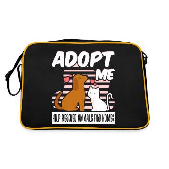 Adopt Me Help Rescued Animals Find Homes - Retro Bag - black/gold - Back